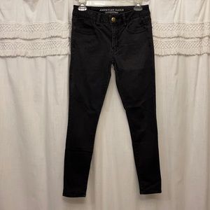 American Eagle Super Stretch Black Skinny Jeans
